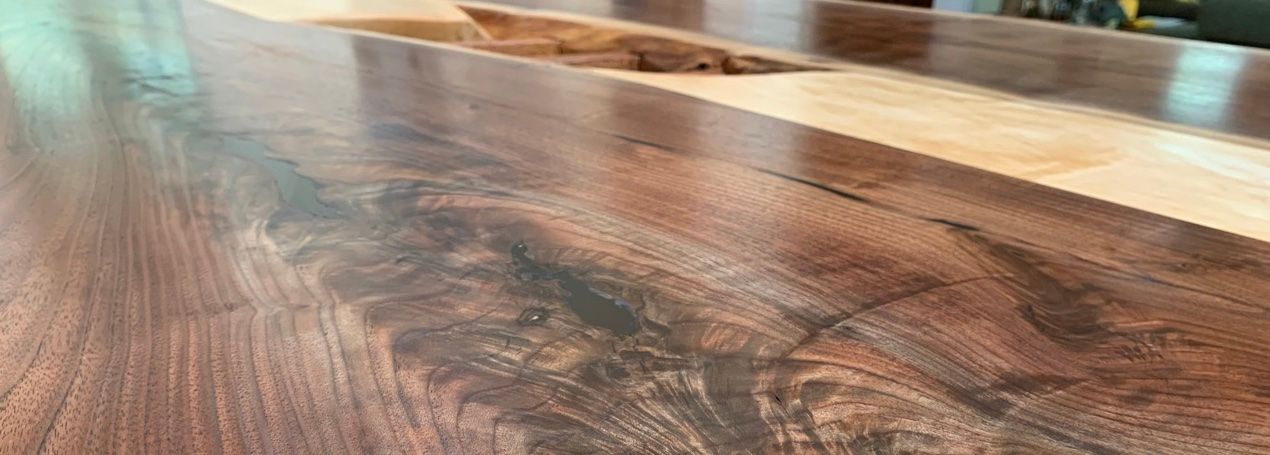 Hand-made dining table and tips for working with live edge slabs
